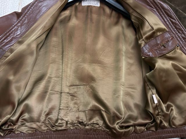 Cazadora piel marron t 60 MARCO STRADA