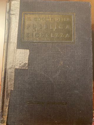Il codice della Pubblica Sicurezza ed. 1960