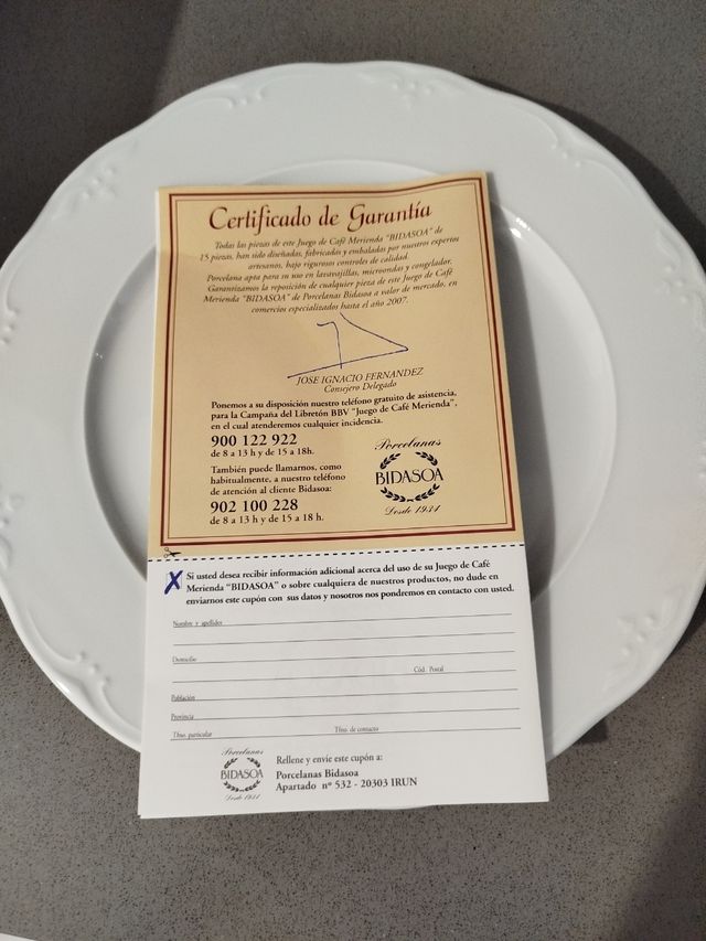 Juego de Café Bidasoa Vintage de 15 piezas. NUEVO