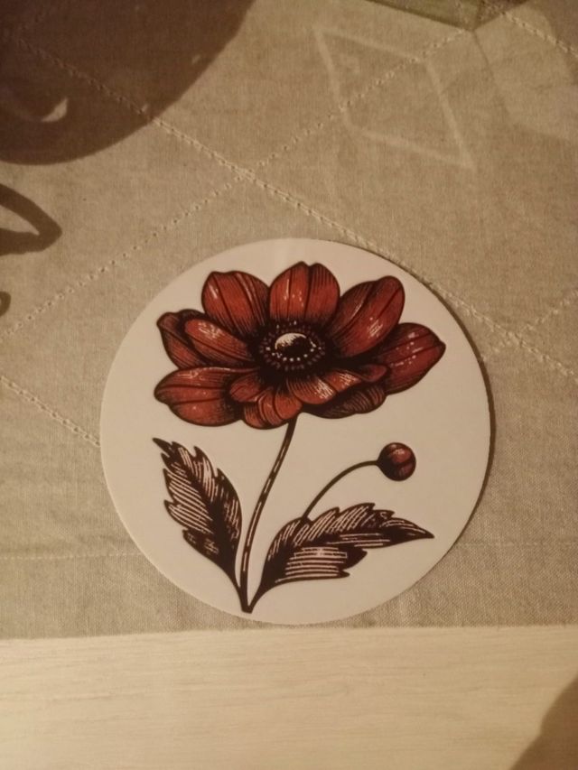 Disco con dibujo de Flor