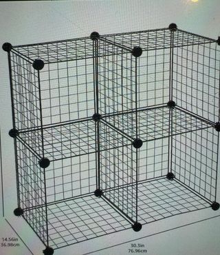 Scaffali Cubi Filo Metallo Nero
