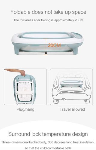 Babify - Bañera Bebé Plegable compacta con cojín