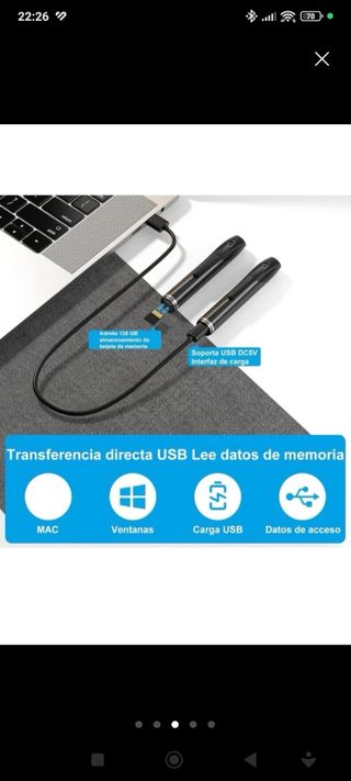 Bolígrafo espía con cámara.