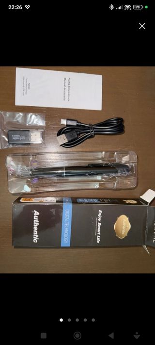 Bolígrafo espía con cámara.