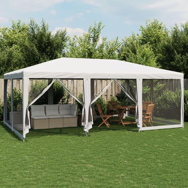 Tenda per feste con 10 pareti in rete HDPE