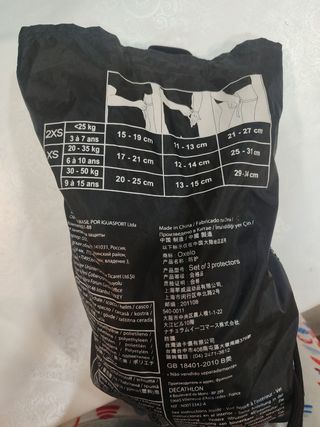 Protectores patinaje niño 2xs. De 3 a 7 añs