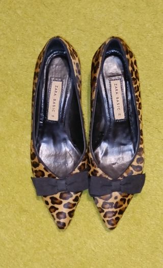 Zapatos leopardo tacón Zara 36 