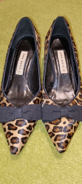 Zapatos leopardo tacón Zara 36 