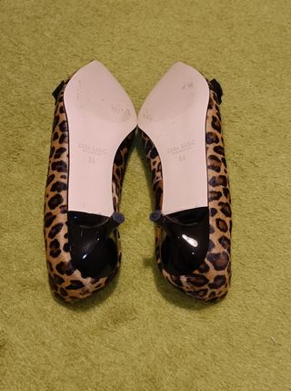 Zapatos leopardo tacón Zara 36 