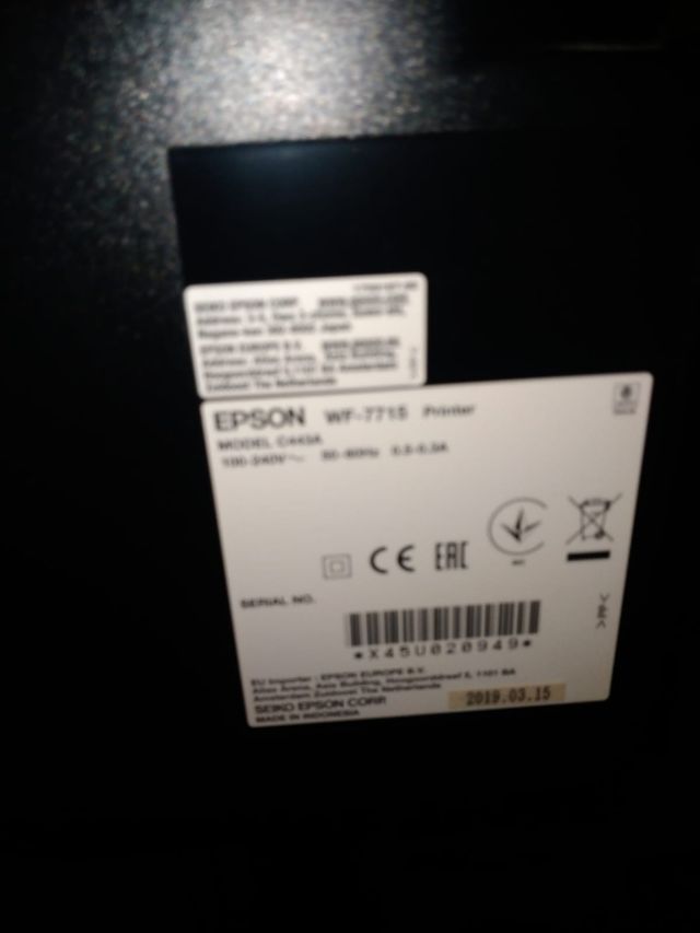 Epson wf7715 impressora multifunções