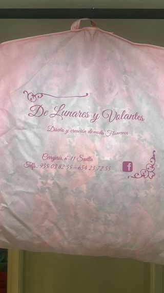 Vestido flamenco flecos De Lunares y Volantes