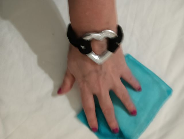 Pulsera corazón plata