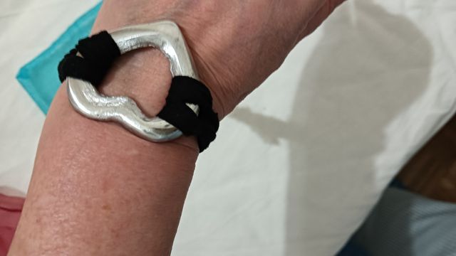 Pulsera corazón plata