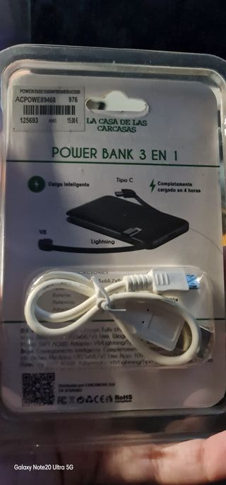 Bateria externa 3 en 1 5000 mAh