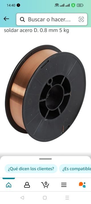 Material de soldadura.