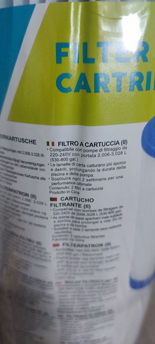 2 Filtri piscina BESTWAY