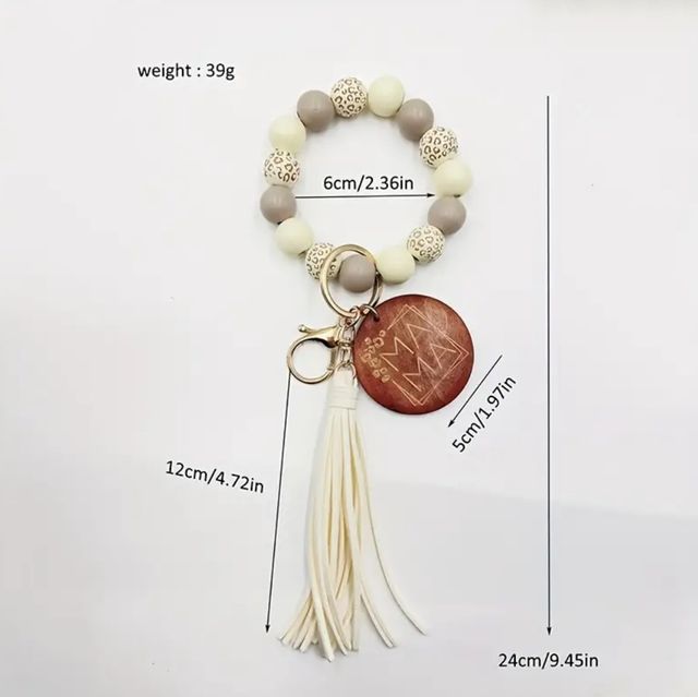 Llavero pulsera borlas MAMA