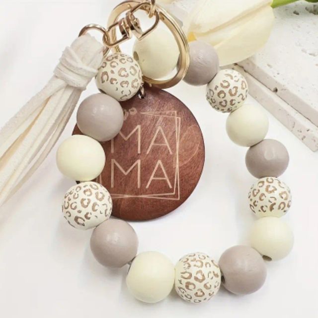 Llavero pulsera borlas MAMA