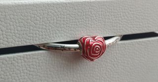 Charm corazón de rosa