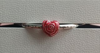 Charm corazón de rosa