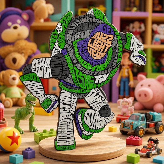 Buzz Lightyear - Caligrama 3D