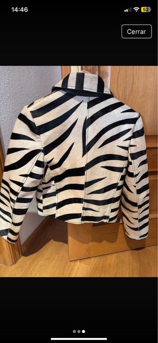 Chaqueta piel mango nueva 