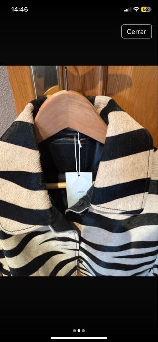 Chaqueta piel mango nueva 