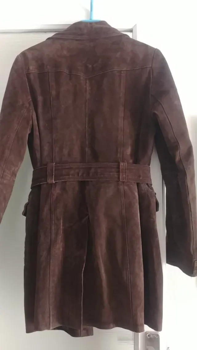 Abrigo de mujer de piel marron