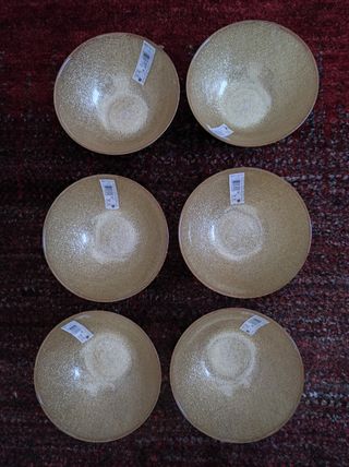 Ciotola grande e set di 6 coppette H&h nuovi