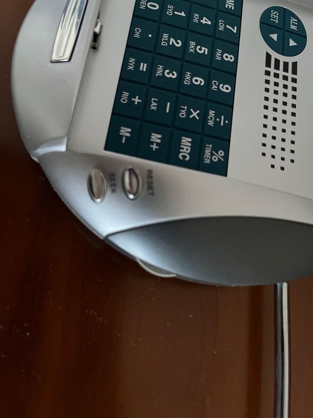 Reloj calendario despertador calculadora etc