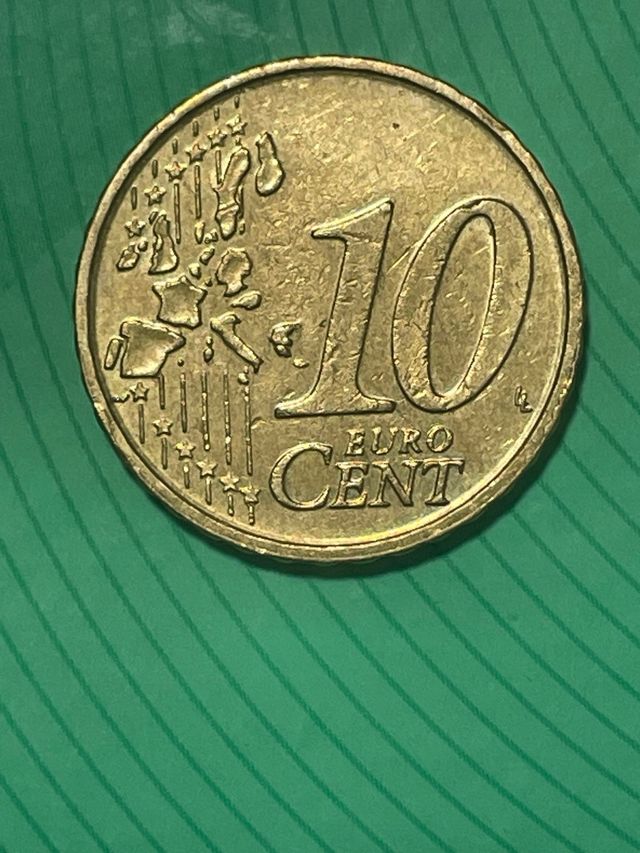 ERROR 10 CENT BELGICA EXCESOS DE METAL