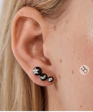 Pendientes onix y plata Tous