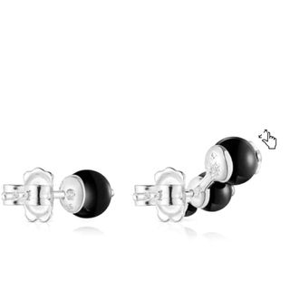 Pendientes onix y plata Tous