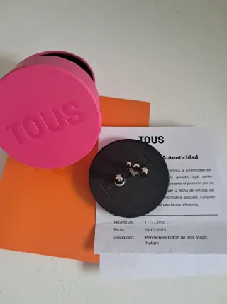 Pendientes onix y plata Tous