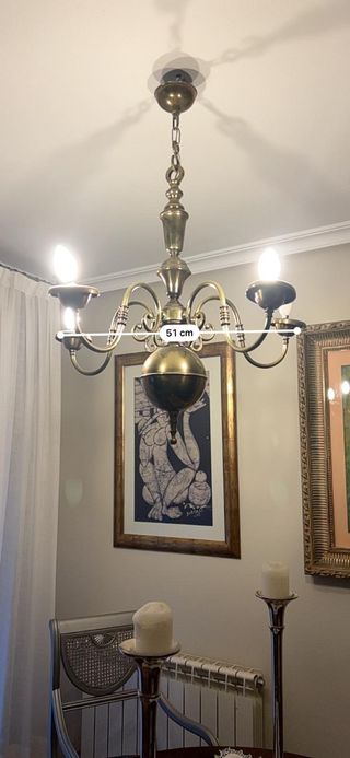 Lámpara de techo de bronce