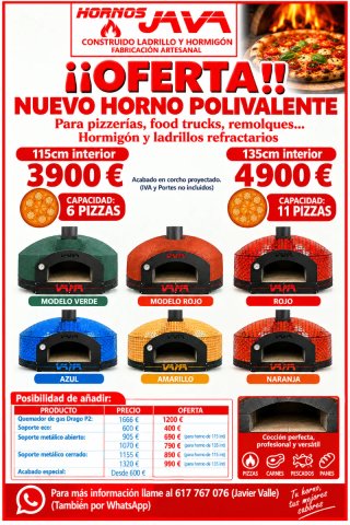 Horno Pizza leña o gas Food Truck de segunda mano