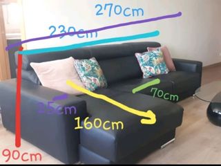 Sofá chaise longue 270cm