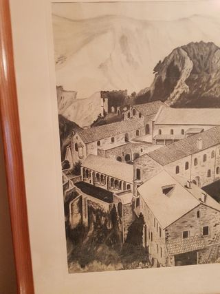 Dibujo con marco. Monasterio