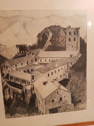 Dibujo con marco. Monasterio