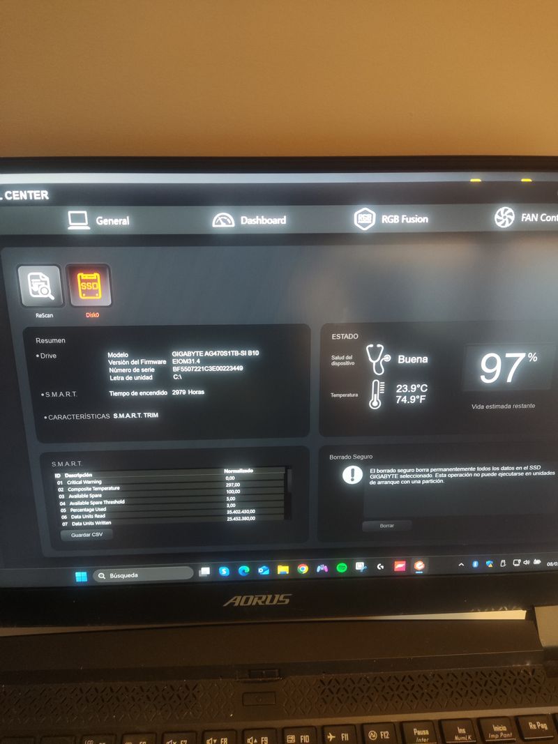 Portátil Aorus 5 KE afbeelding 4