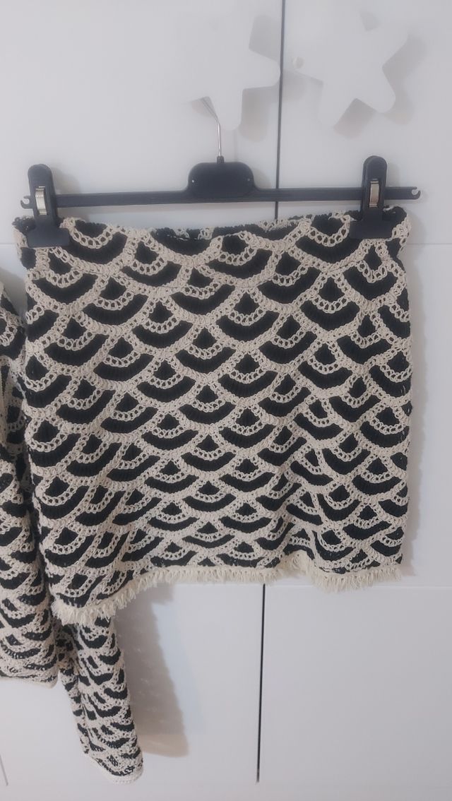 Conjunto croche falda y rebeca