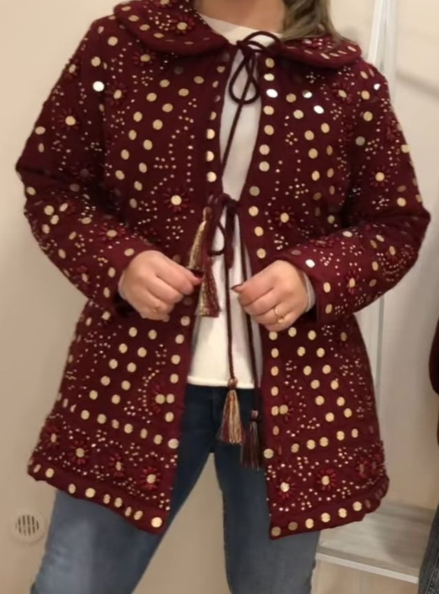 Chaqueta India espejos y piedras