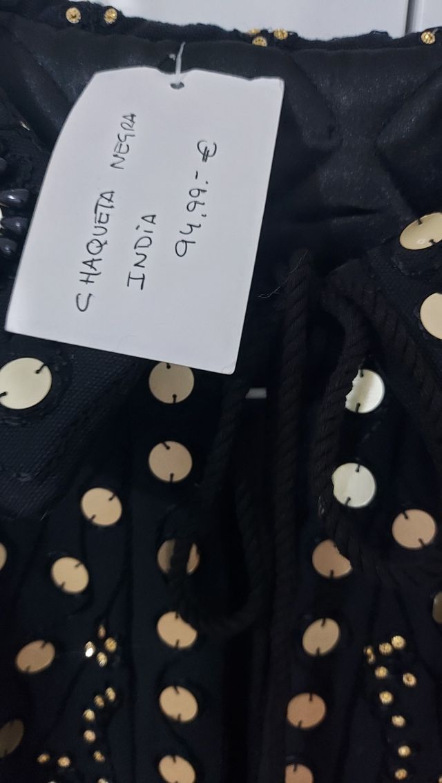 Chaqueta India espejos y piedras