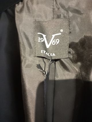 Abrigo Versace 19v69 Italia talla M Mujer brillo 