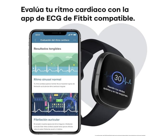 Fitbit Sense Smartwatch avanzado negro carbon