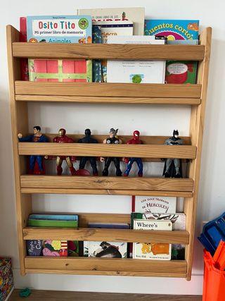 Libreria infantil de madera maciza de pino