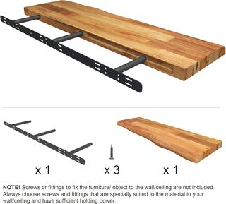 Estante Flotante de Madera de Acacia 90cm