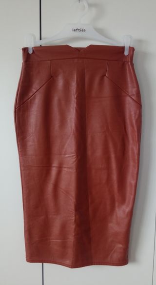 Falda polipiel Camel 