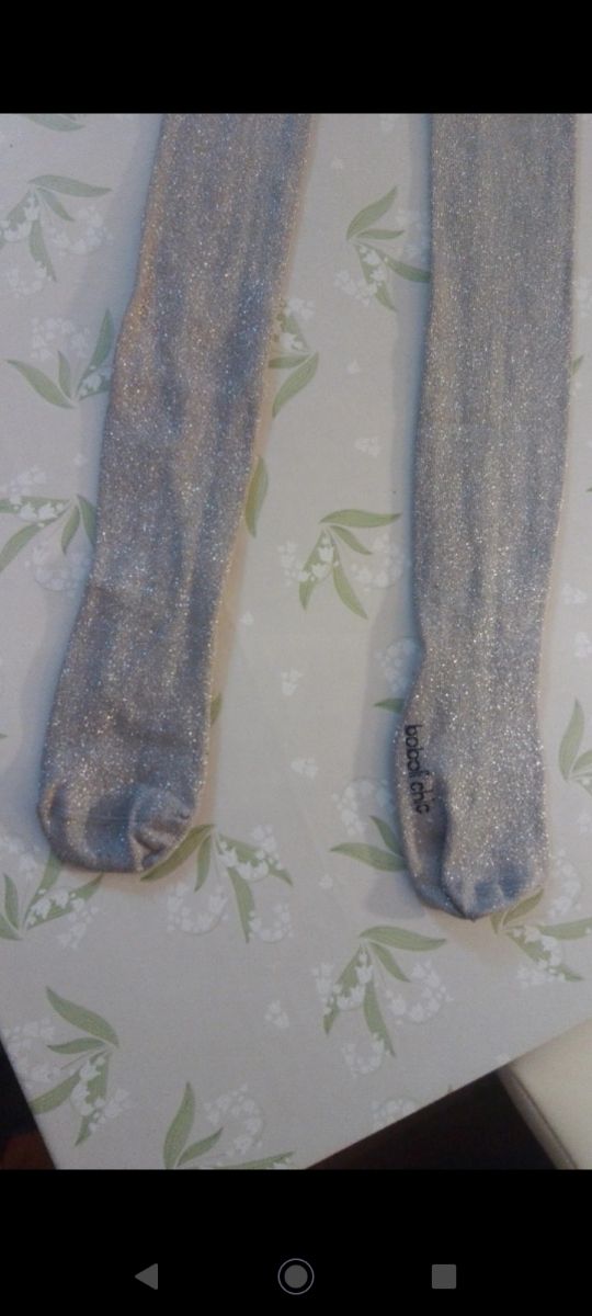 BOBOLI CHICO Leotardo, grigio con glitter, 8 anni