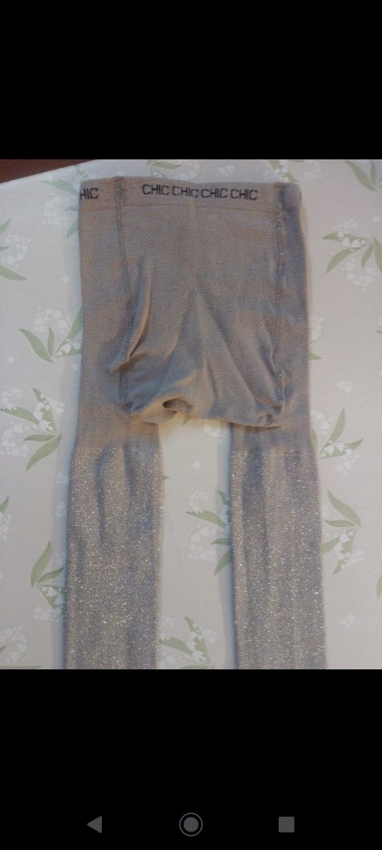 BOBOLI CHICO Leotardo, grigio con glitter, 8 anni